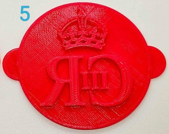 King Charles III Coronation Cookie Cutter Embosser: Home Baking Stamp