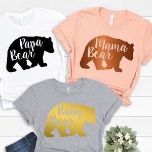 Mama Bear Papa Bear Baby Bear Shirts, Mommy and Me, Matching Shirt, Matching Family Outfit,Baby Girl, Pregnancy Tee,Shower Gift Baby Romper