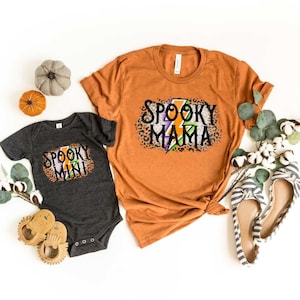 Mommy and Me Halloween Sweatshirts, Mother Son Matching Halloween Shirts Mother Daughter Halloween Family Matching Mom Daughter Spooky Mama