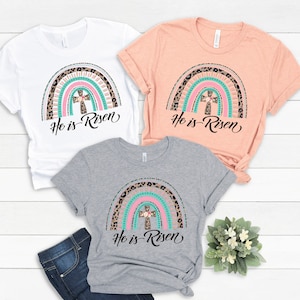 He Is Risen Rainbow Shirt, Easter Rainbow Shirt, Easter Shirt, He Is Risen Easter Shirt, Christian Easter Shirt, Cute Easter Shirt Gift