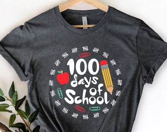 Teacher 100 Days Brighter, Teacher Shirt, 100 Days of School, Teacher Gifts, Teacher Appreciation, 100 Days Brighter,Back to School Shirt