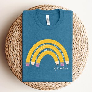 Teach Love Inspire Shirt, Teacher Shirt, Teacher Rainbow Shirt, Teacher Life Shirt, Teacher Apple Shirt, Teacher Gift, Gifts for Teacher