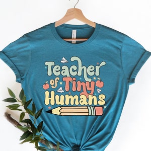Teacher of  Tiny Humans Shirt,Teacher Shirt,Funny Teacher Shirt,Gift for Teacher,Back To School Shirt,Leopard Teacher Tee,Teacher Shirt