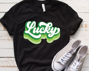 Retro Lucky Shirt, Retro St Patricks Day Shirt, Lucky Shirt, St Patricks Day Shirt, Cute St Pattys Shirt, St Patrick Tee, Patricks Lucky tee