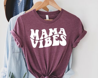 Mama Vibes Shirt ,Retro Mama Shirt, Groovy Mama Shirt Shirt, Pregnancy Reveal Shirt, Mama Shirt, Mother's Day Shirt, Mom,