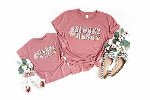 Spooky Mama Spooky Mini Shirt, Matching Family Shirt, Kids Halloween Shirt, Spooky Mama, Spooky Mini, Family Halloween Costumes, Baby Girl