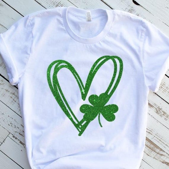 Heart Shamrock Shirt ,ST Patrick shirt, Shamrock tee, St Patricks day shirt,  Cute St Patricks shirt,  Lucky Shirt, Best Gift