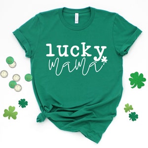Lucky Mama Shirt, Women&#39;s St Patty&#39;s Shirt, St Patrick&#39;s Day Shirt, St Patty&#39;s Mom Shirt, Moederdag Cadeau, Cadeau voor mama, Cadeau voor vrouw