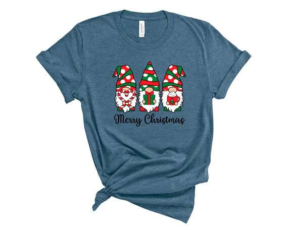 Three Gnomes In Red Costume Christmas Gift T-Shirt Three Gnomes In Red Costume Christmas Gift T-Shirt