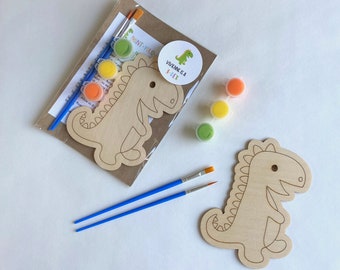 Paint-Your-Own Dinosaur Craft Kit | Birthday Party Favor | Kid's Painting Activity