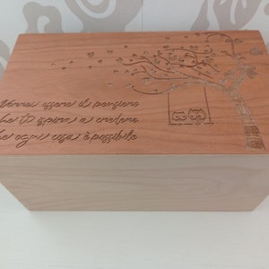 Houten fotodoos, fotodoos, trouwdoos, herinneringsdoos, huwelijksherinneringsdoos, houten fotoalbum