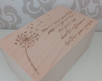 Wooden photo box, photo box, wedding box, memory box, wedding keepsake box, wooden photo album