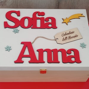 Advent calendar, wooden advent calendar, advent calendar box, Christmas bags, advent calendar numbers, Christmas box
