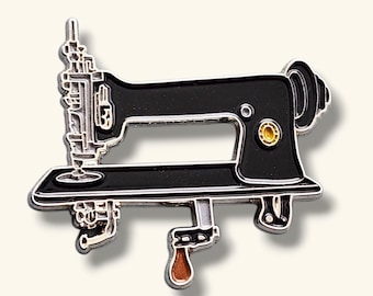 Chainstitch Machine Enamel Pin Singer 114w103