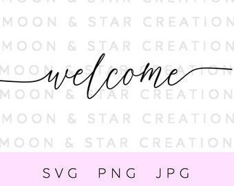 Welcome Sign svg New Home Sign, Wedding Sign, Door Mat Sign. Vector Cut file Cricut, Silhouette, JPG Png Dxf, Decal, Sticker, Vinyl.