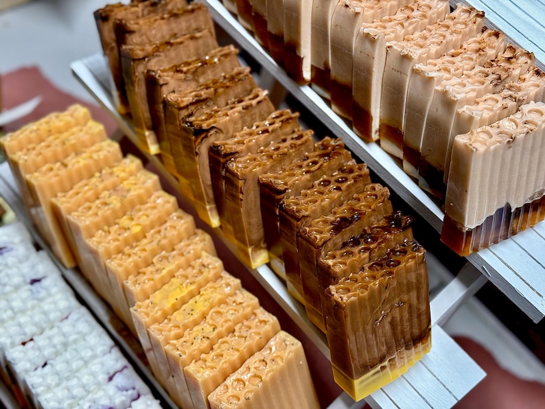 Christmas Soap Gift on Wooden Soap Dish Christmas Soap Party Favors