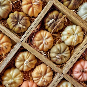 Bougie de soja à la citrouille et aux épices : parfum d&#39;automne, cadeau de Thanksgiving
