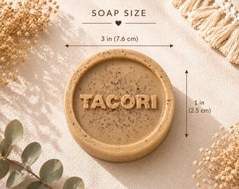 Circle Custom Logo Soap for Corporate Gifts, Branded Handmade Soap for Business, client and event favors