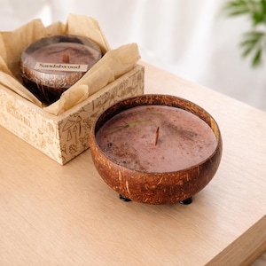 Coconut Shell Candle, Natural Soy Candle, Handmade Coconut Candle, Valentine Gift for Her, Eco Friendly Candle