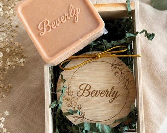Personalized Graduation Gift Box, Custom Name Soap, Engraved Wooden Keepsake, Class of 2026 Senior