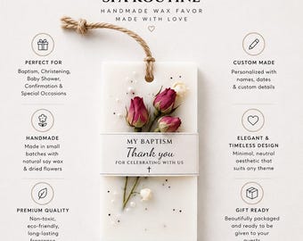 Rose Soy Wax Sachet Favors: Bridal Shower gifts, Scented Closet Freshener, soy wax melts