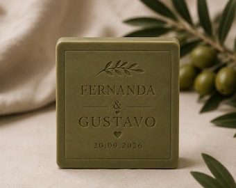 Personalized Olive Soap Wedding Favors, Bridesmaid Proposal Gift, Custom Bridal Shower Guest Favors