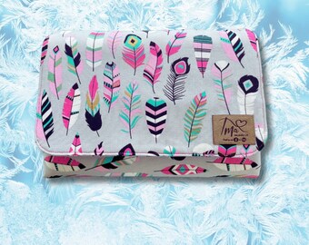 Baby Nappy Change Clutch/Purse Fold Up, with Mat by Ma Made It. Gift for Baby Shower Gift, New Mum or Dad,