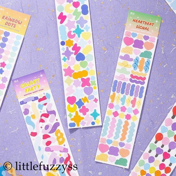 Craft Supplies & Tools Aesthetic Kpop Confetti Stickers MultiColored
