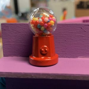 Miniature Bubblegum Machine | Classic Candy Machine | Dollhouse Miniature