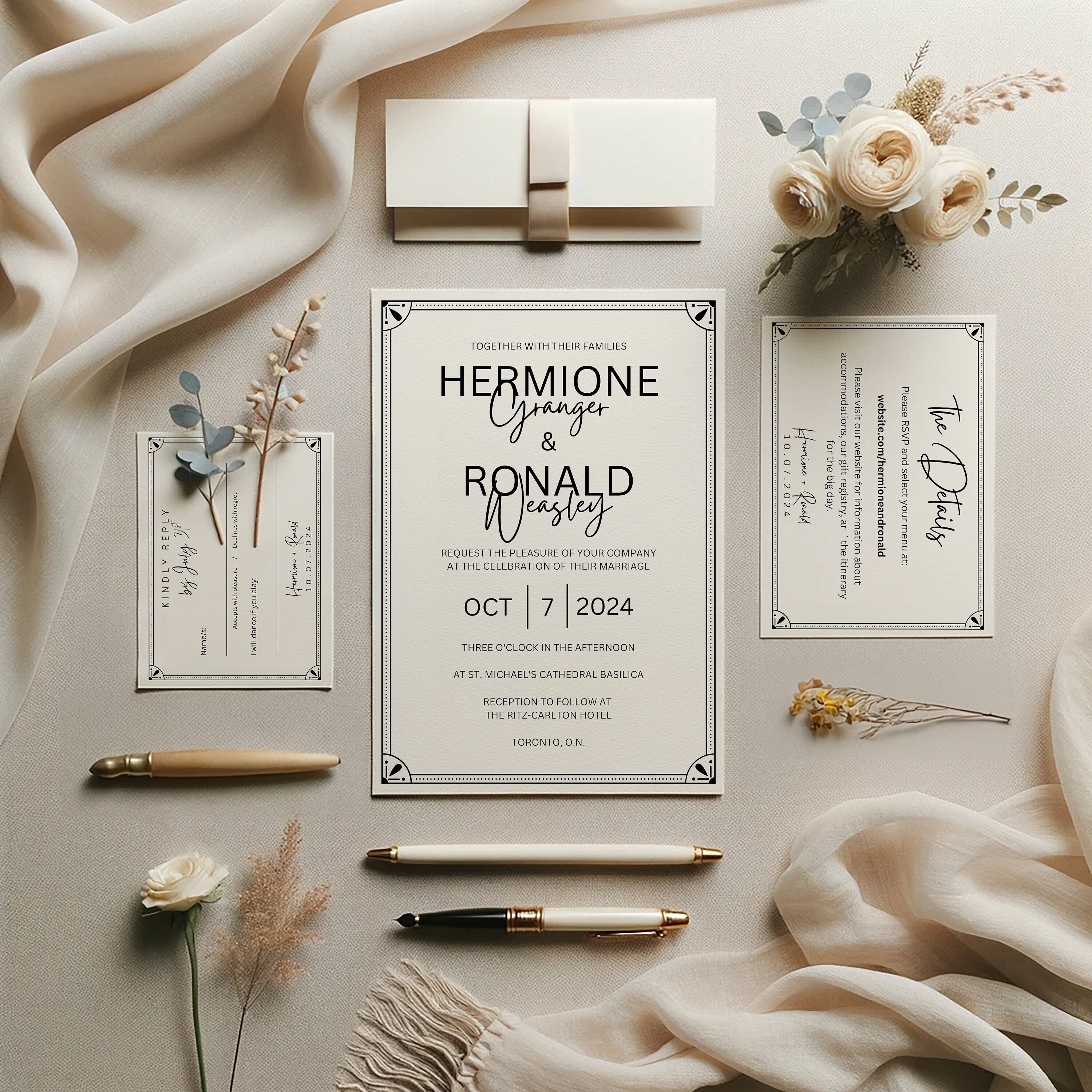 ULTIMATE Wedding Invitation Suite Templates, PLUS Table Numbers, Menu
