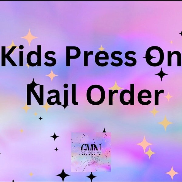 Kids Press On Nails- SHORT OVAL SHAPE | Handmade press on nails | false nails | Gel manicure | press on nails for kids | 100% hand painted