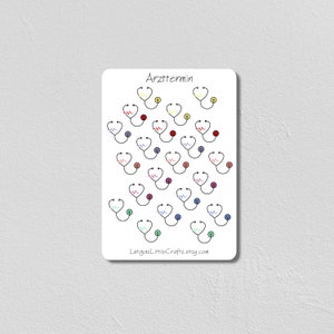 Doctor Appointment Stethoscope Calendar Sticker | Doctor Bullet Journal Stickers| Icon Planner Stickers | Scrapbook | Kawaii stickers | diary