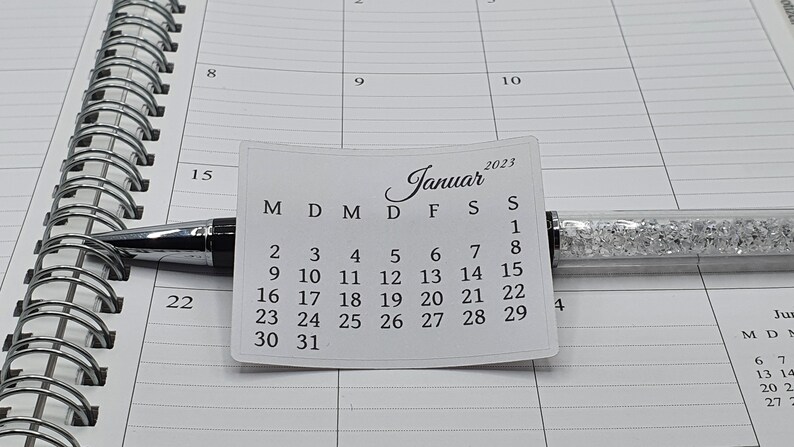 Mini Kalender 2023 Deutsch Aufkleber Tage & Daten Bullet - Etsy.de