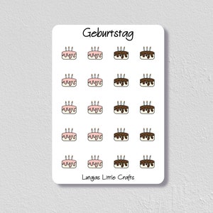 Geburtstag Kalender Aufkleber | Bullet Journal Sticker| Icon Planner Stickers | Scrapbook Stickers | Kawaii Sticker | Tagebuch