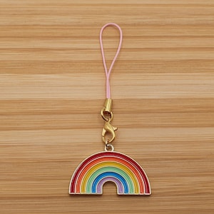 Regenbogen Anhänger | Schlüsselanhänger | Rainbow Charm | Emaille