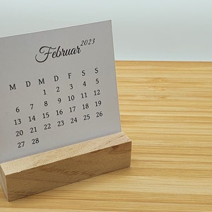 Standfuß Holz für Mini Kalender | Kartenhalter | Bullet Journal | Scrapbook | Kawaii | Tagebuch