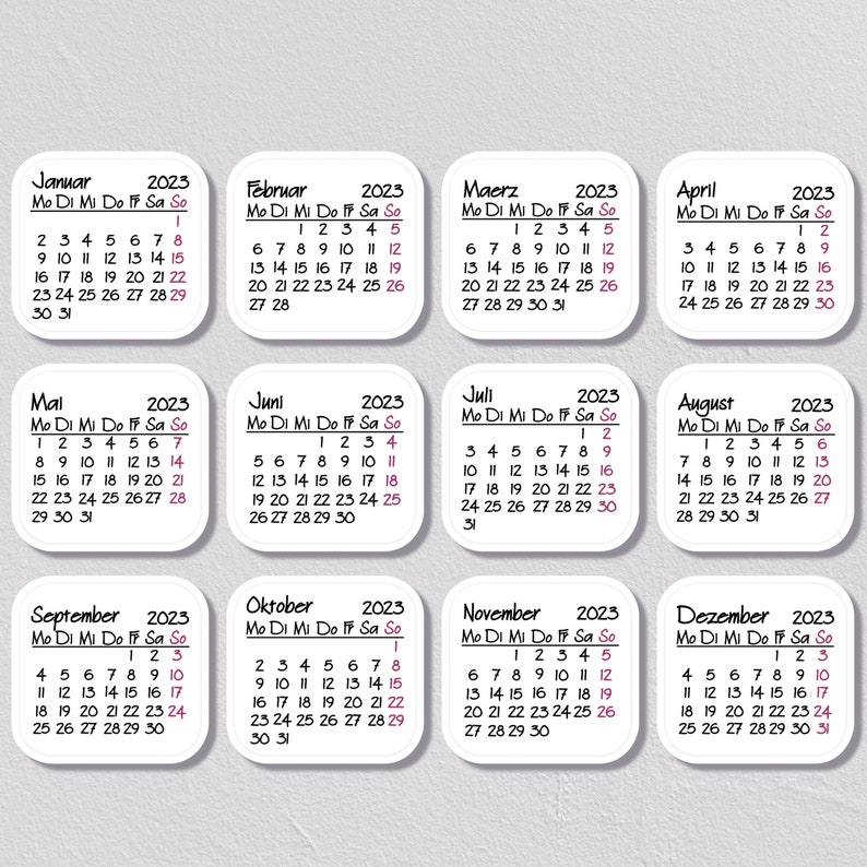 Maxi Calendar 2023 2025 Days & Dates Bullet Journal - Etsy