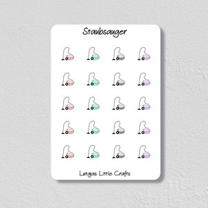 Staubsauger Kalender Aufkleber | Bullet Journal Sticker| Icon Planner Stickers | Scrapbook Stickers | Kawaii Sticker | Tagebuch