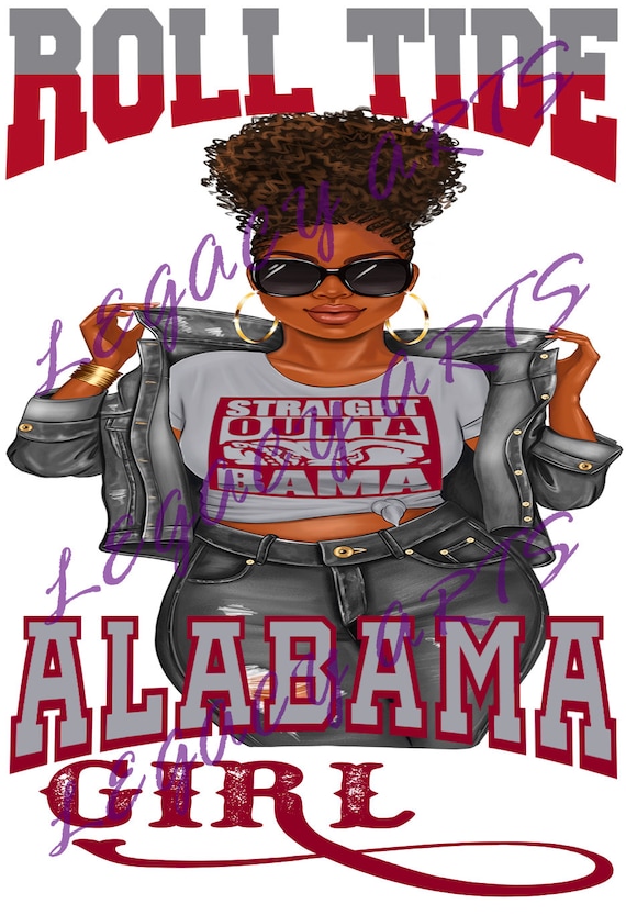 Bama Girl PNG Alabama Sublimation Alabama Gil PNG Alabama Female Image Roll Tide Girl