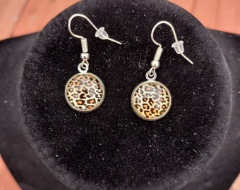 Cheetah Print Dangle Earrings