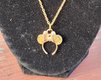 Minnie Mouse Headband Charm Necklace