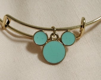 Mouse Charm Bangle Bracelet