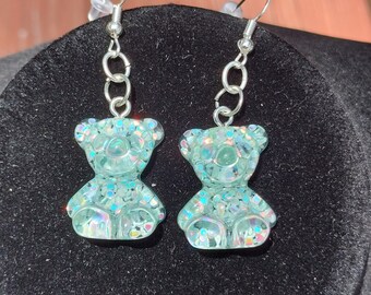 Glitter Teddy Bear Earrings