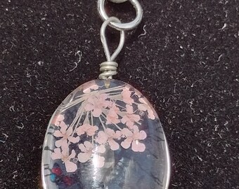 Flower Tree Print Butterfly Dangle Earrings