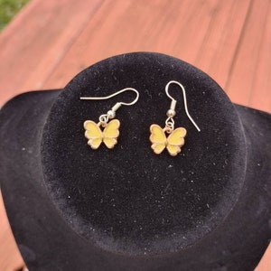 Sunny Yellow Butterfly Earrings