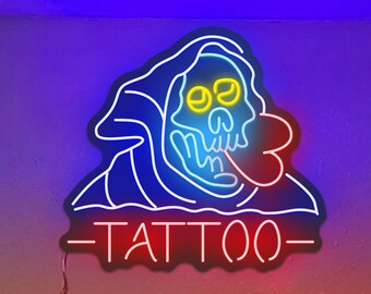 Custom Tattoo Neon Sign, Tattoo Parlor Led Light, Tattoo Neon Sign, Bar Neon Decor, Tattoo Sign Personalized Gifts, Home Room Wall Decor