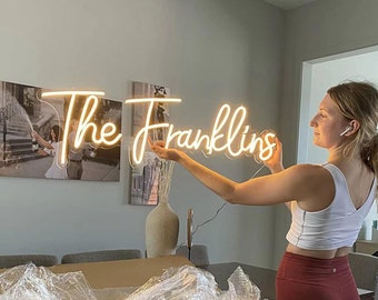 Wedding Neon Sign | Custom Neon Sign | Personalized Gifts | Wedding Decor | Last Name Neon Sign | LED Name Sign | Home Decor | Wall Decor