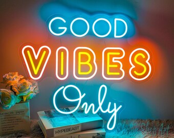 Good Vibes Only Neon Sign, Custom Waterproof Flex Neon Sign, Custom Neon Sign, Led Light Sign, Neon Wall Art, Home Room Wall Decoration