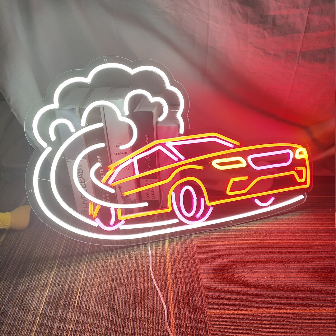 Car Neon Sign Retro Car Led Neon Light Sign Vintage Custom Etsy
