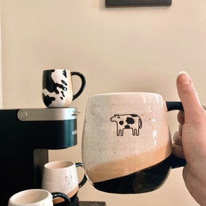 Ceramic oversized Chicken / Cow / Pig / CowPrint Mug. farm animal cup. Coffee. Tea.